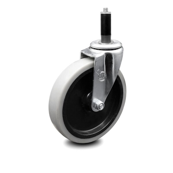 5 Inch Thermoplastic Rubber Wheel 1 Inch Expanding Stem Caster SCC